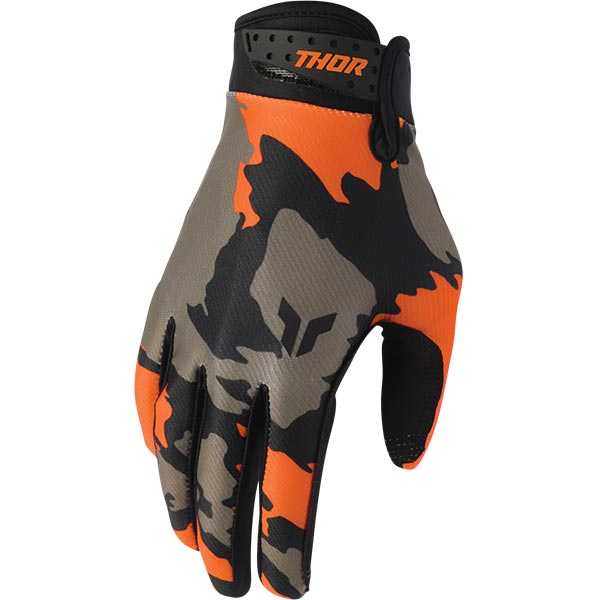 Мотокрос ръкавици Thor Launchmode Hunter - Orange Black