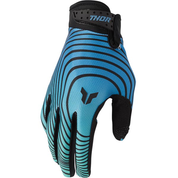 Мотокрос ръкавици Thor Launchmode Identity - Teal Black