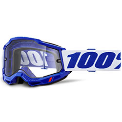 Очила за мотокрос 100% Accuri 2 Enduro Moto Blue White с прозрачна плака