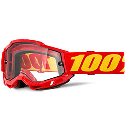 Очила за мотокрос 100% Accuri 2 Enduro Moto Red с прозрачна плака