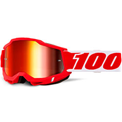 Очила за мотокрос 100% Accuri 2 Rd001 с огледална червена плака