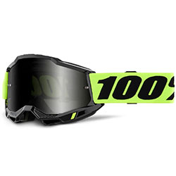 Очила за мотокрос 100% Accuri 2 Sand Neon Yellow с огледална тъмна плака