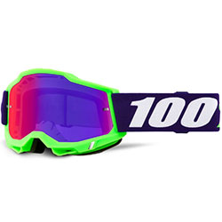 Очила за мотокрос 100% Accuri 2 Satisfy с огледална лилава плака