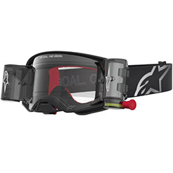 Очила за мотокрос Alpinestars Supertech Firma Black Silver с Roll-Off система - Clear