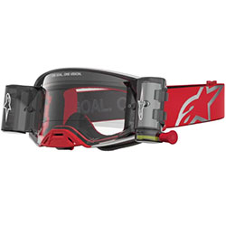 Очила за мотокрос Alpinestars Supertech Firma Red Silver с Roll-Off система - Clear
