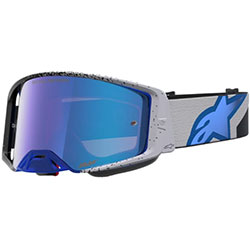 Очила за мотокрос Alpinestars Supertech Hiten Black Blithe Blue - Blue Mirror