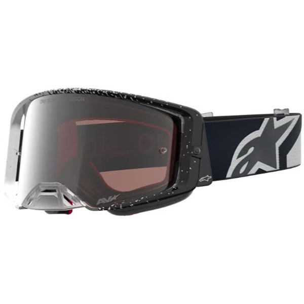 Очила за мотокрос Alpinestars Supertech Hiten White Black - Silver Mirror