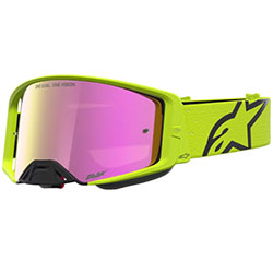 Очила за мотокрос Alpinestars Supertech Vesta Yellow Fluo Black - Red Mirror