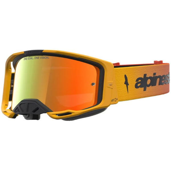 Очила за мотокрос Alpinestars Vision 8 Amber Fire Red Black - Red Mirror
