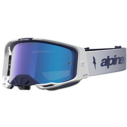 Очила за мотокрос Alpinestars Vision 8 Amber Navy White - Blue Mirror