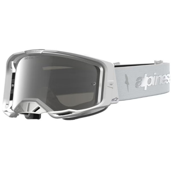 Очила за мотокрос Alpinestars Vision 8 Amber White Silver - Silver Mirror