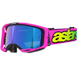 Очила за мотокрос Alpinestars Vision 8 Vista Pink Fluo Yellow Fluo - Blue Mirror