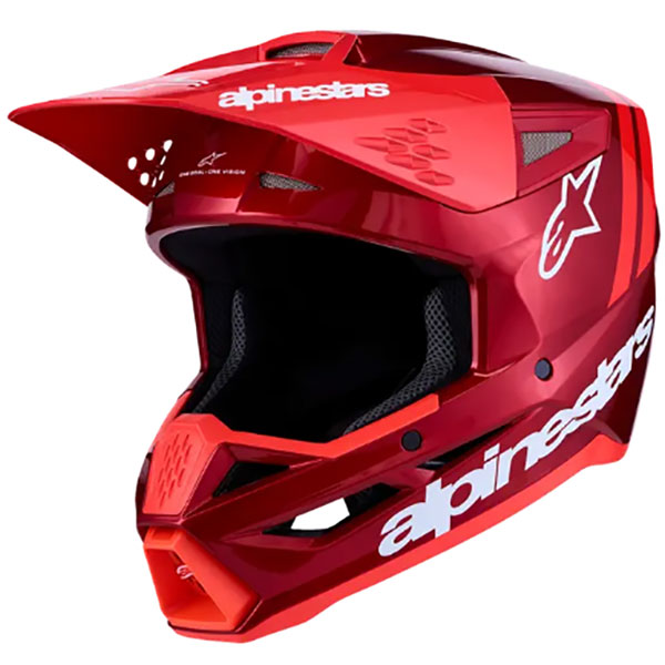Kаска Alpinestars SM3 Radium - Red Mot Red Fluo White Glossy ECE 22.06