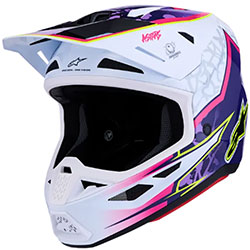 Kаска Alpinestars SM7 Blaster - Purple Pink White Glossy ECE 22.06