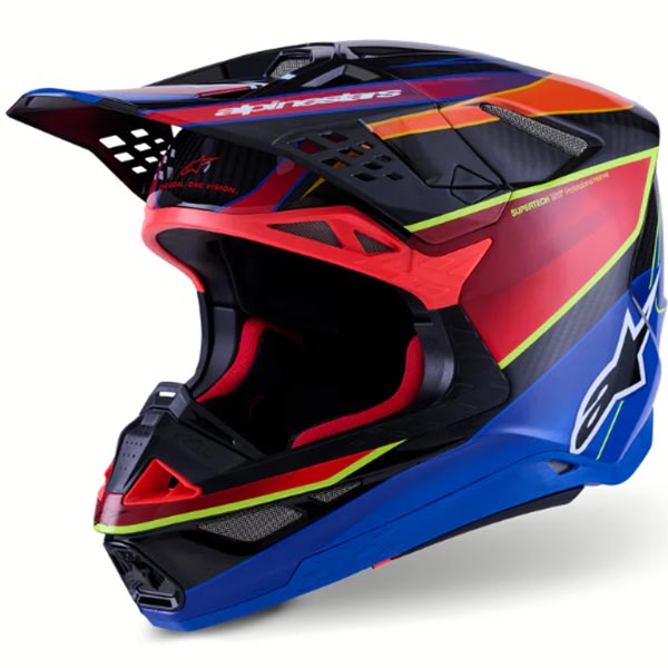 Kаска Alpinestars SM10 Era - Blue Red Yellow Fluo ECE 22.06