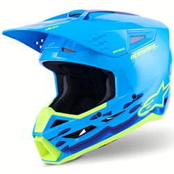 Kаска Alpinestars SM3 Force OCD - Cyan ECE 22.06