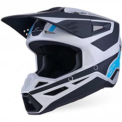 Kаска Alpinestars SM3 Heat - Silver Blue Black Matt ECE 22.06