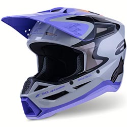 Kаска Alpinestars SM3 Jettson - Gray Purple Black ECE 22.06