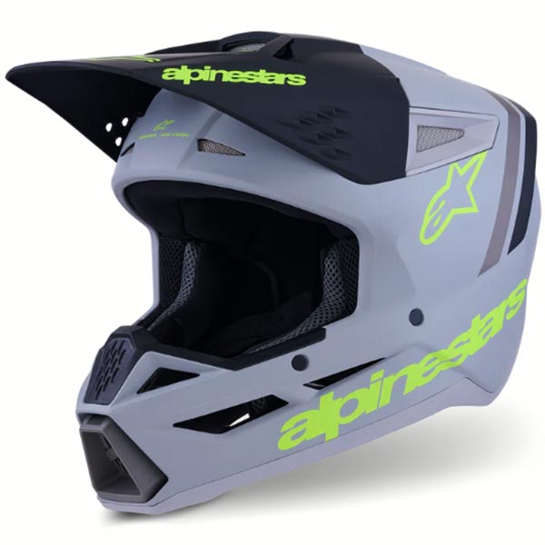 Kаска Alpinestars SM3 Radium - Gray Black Yellow Fluo Matt ECE 22.06