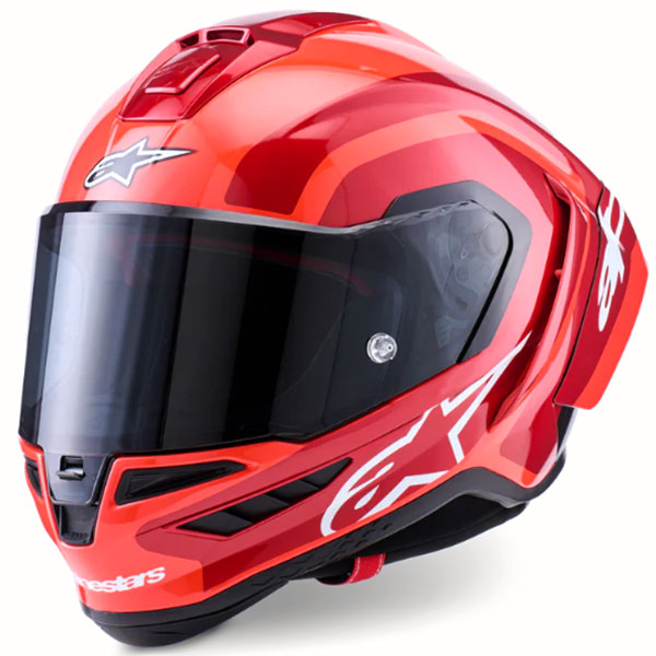 Каска Alpinestars Supertech R10 Arius ECE22.06 FIM - Black White Double Red Glossy