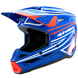 Детска каска Alpinestars SM3 Wurx - Blue Red White Black ECE 22.06
