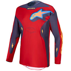 Мотокрос блуза Alpinestars Racer Hunt - Fire Red Graystone Hot Coral