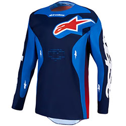 Мотокрос блуза Alpinestars Racer Hunt - Strong Blue Deep Blue Fire Red