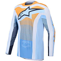 Мотокрос блуза Alpinestars Techstar Maven - Dust Blue Tangerine Black