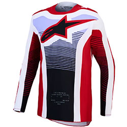 Мотокрос блуза Alpinestars Techstar Maven - Fire Red White Lavender Black