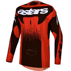 Мотокрос блуза Alpinestars Techstar Swan - Cardinal Red Black White