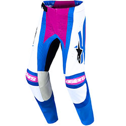 Мотокрос панталон Alpinestars Techstar Maven - White Hot Coral Blithe Blue