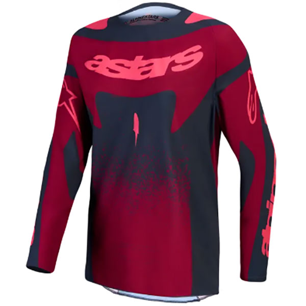 Дамска мотокрос блуза Alpinestars Techstar Swan - Crimson Dark Gray Rouge Red