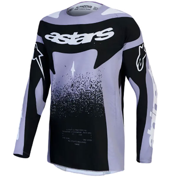 Дамска мотокрос блуза Alpinestars Techstar Swan - Light Violet Black
