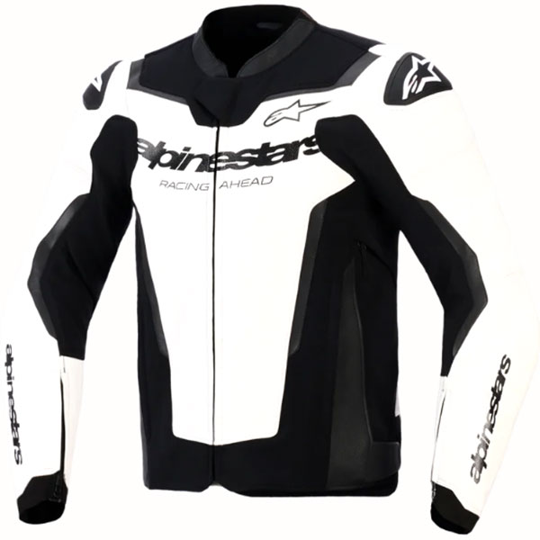 Кожено яке Alpinestars GP Force V2 - White Black