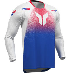 Mотокрос блуза Thor Launchmode Air Darkside - White Blue