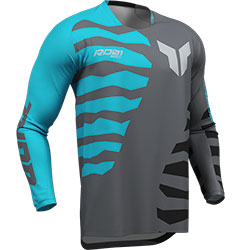 Mотокрос блуза Thor Launchmode Shredder - Charcoal Aqua